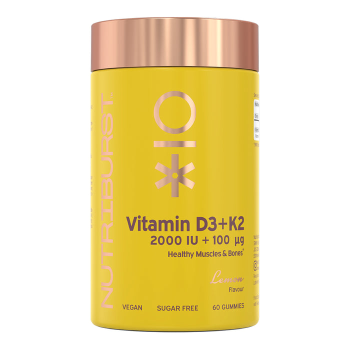 Nutri Burst VITAMIN D3 + K2 - Lemon Flavor (60 Gummies)