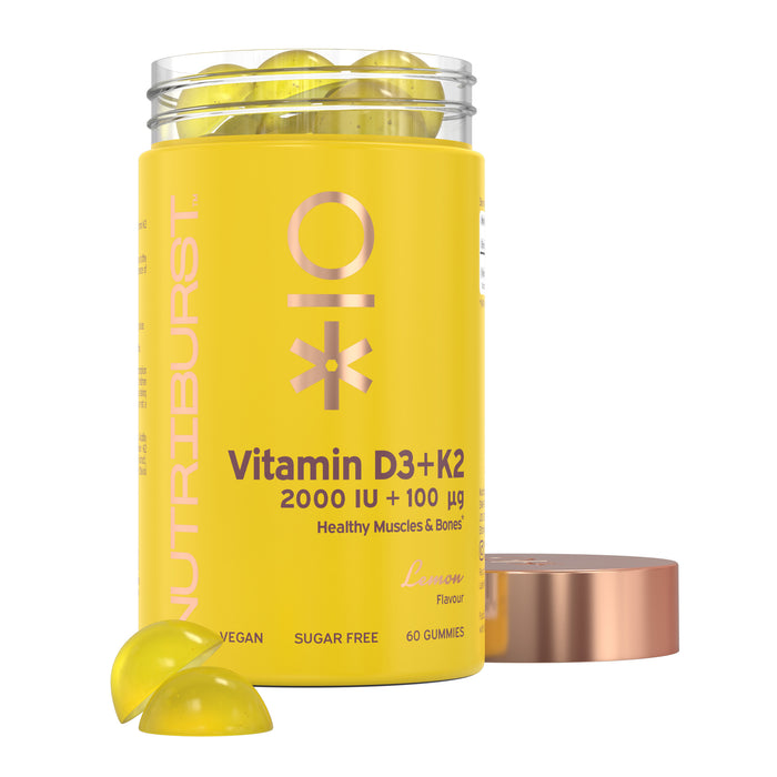 Nutri Burst VITAMIN D3 + K2 - Lemon Flavor (60 Gummies)