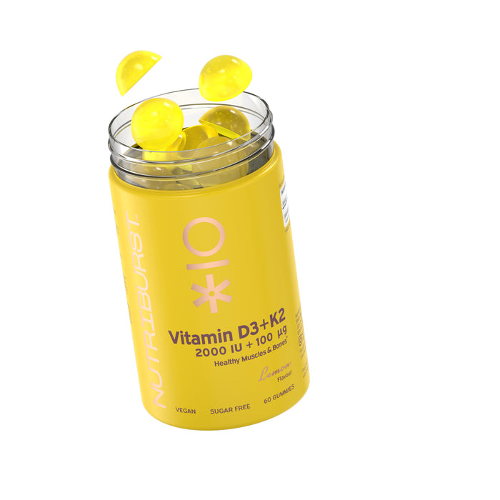 Nutri Burst VITAMIN D3 + K2 - Lemon Flavor (60 Gummies)