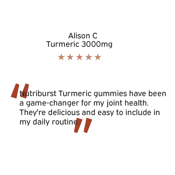 Nutri Burst Turmeric 3000mg - Ginger Flavor (60 Gummies)