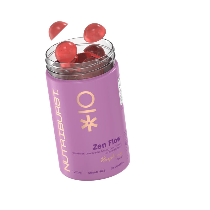 Nutri Burst Zen Flow - Raspberry Flavor (60 Gummies)