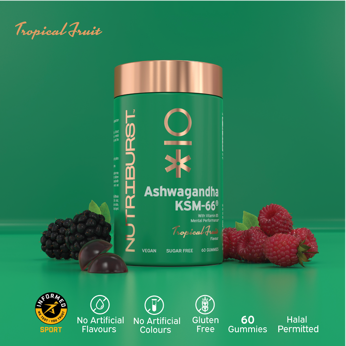 Nutri Burst Ashwagandha KSM-66® - Tropical Fruits Flavor (60 Gummies)