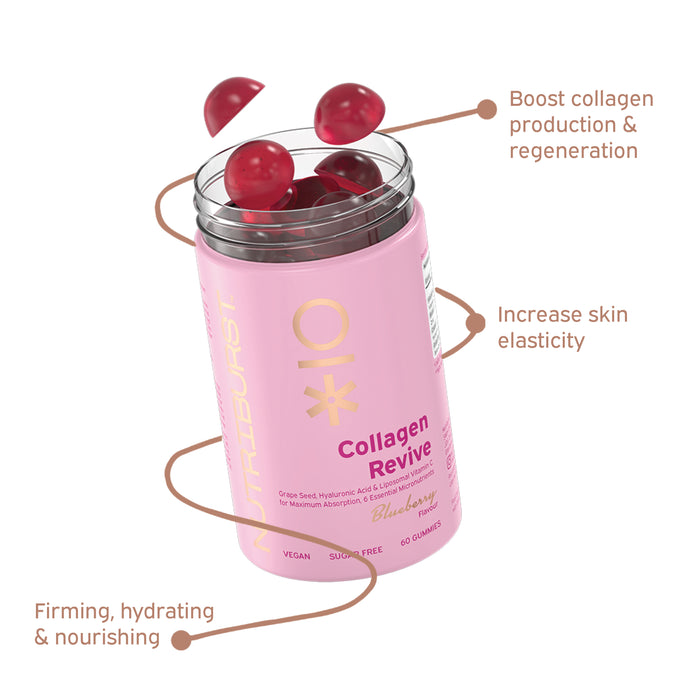 Nutri Burst Collagen Revive - Blueberry Flavor (60 Gummies)